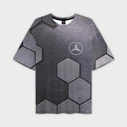 Футболка оверсайз мужская Mercedes-Benz vanguard pattern, цвет: 3D-принт