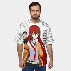 Футболка оверсайз мужская Врата Штейна SteinsGate, цвет: 3D-принт — фото 2