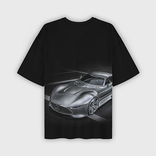 Мужская футболка оверсайз Mercedes-Benz motorsport black / 3D-принт – фото 2