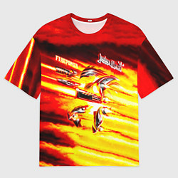 Мужская футболка оверсайз Firepower - Judas Priest