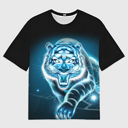 Мужская футболка оверсайз НЕНОНОВЫЙ ТИГР 2022 NEON TIGER NEW YEAR