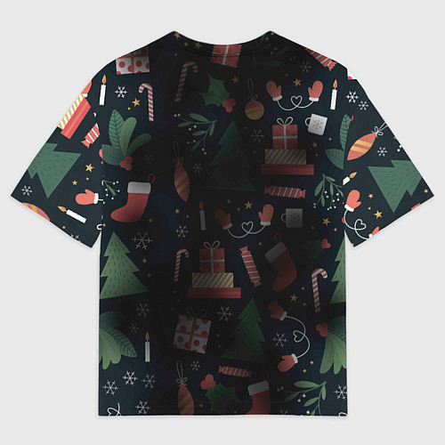 Мужская футболка оверсайз Новый год 2022 тигр / 3D-принт – фото 2