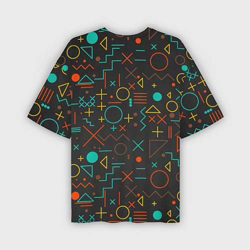 Мужская футболка оверсайз Геометрическая Абстракция Частицы / 3D-принт – фото 2