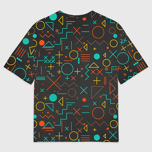 Мужская футболка оверсайз Геометрическая Абстракция Частицы / 3D-принт – фото 2