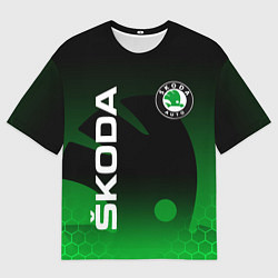Мужская футболка оверсайз SKODA SPORT GRADIENT ШКОДА СПОРТ