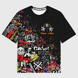 Мужская футболка оверсайз КОРОЛЬ И ШУТ ЛОГО РОК ГРУПП