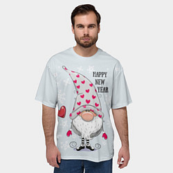 Футболка оверсайз мужская Гном год, цвет: 3D-принт — фото 2