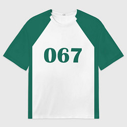Футболка оверсайз мужская Как в Игре в Кальмара Футболка игрока 067 Кан Се-б, цвет: 3D-принт