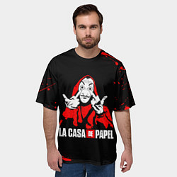 Футболка оверсайз мужская БУМАЖНЫЙ ДОМ F*CK THE SYSTEM, цвет: 3D-принт — фото 2