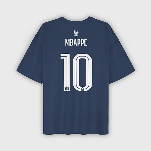 Мужская футболка оверсайз Сборная Франции Мбаппе 10 / 3D-принт – фото 2