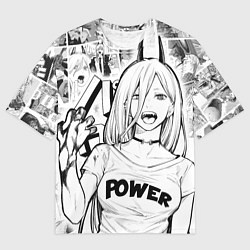 Мужская футболка оверсайз Power - Chainsaw-Man
