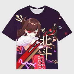 Футболка оверсайз мужская Бэй Доу - Геншин Импакт, цвет: 3D-принт
