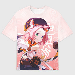 Мужская футболка оверсайз Диона - Геншин Импакт