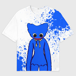 Мужская футболка оверсайз POPPY PLAYTIME BLUE ИГРА ПОППИ ПЛЕЙТАЙМ ХАГГИ ВАГГ