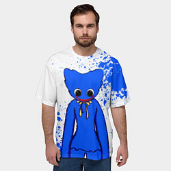 Футболка оверсайз мужская POPPY PLAYTIME BLUE ИГРА ПОППИ ПЛЕЙТАЙМ ХАГГИ ВАГГ, цвет: 3D-принт — фото 2