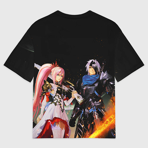 Мужская футболка оверсайз Tales of Arise, Алфен и Шион / 3D-принт – фото 2