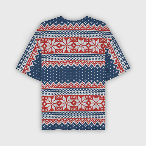 Мужская футболка оверсайз Knitted Pattern / 3D-принт – фото 2
