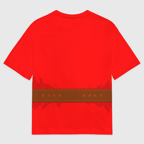 Мужская футболка оверсайз Шуба Санта Клауса / 3D-принт – фото 2