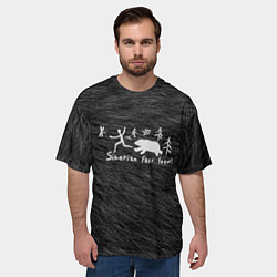 Футболка оверсайз мужская Siberian fast food, цвет: 3D-принт — фото 2