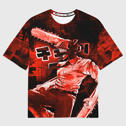 Мужская футболка оверсайз Chainsaw Man, Дэнджи