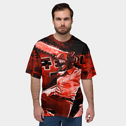 Футболка оверсайз мужская Chainsaw Man, Дэнджи, цвет: 3D-принт — фото 2