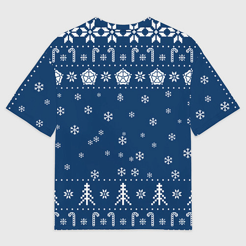 Мужская футболка оверсайз Манчестер Сити Новогодний / 3D-принт – фото 2