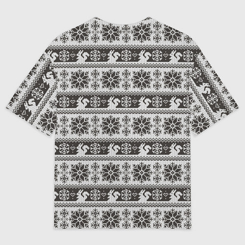 Мужская футболка оверсайз Squirrel Pattern / 3D-принт – фото 2