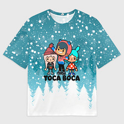 Футболка оверсайз мужская Новогодний Toca Boca, цвет: 3D-принт