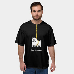 Футболка оверсайз мужская UNDERTALE DOG НА КАНАТЕ, цвет: 3D-принт — фото 2