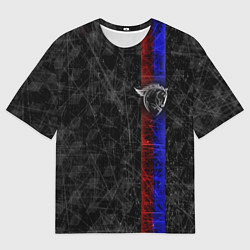 Футболка оверсайз мужская ЦСКА Москва black theme, цвет: 3D-принт