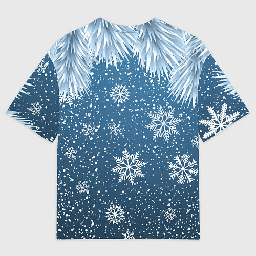 Мужская футболка оверсайз DAB SANTA WINTER / 3D-принт – фото 2