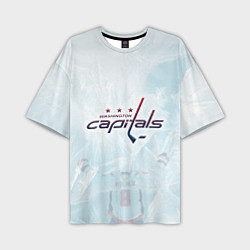 Футболка оверсайз мужская Washington Capitals Ovi8 Ice theme, цвет: 3D-принт