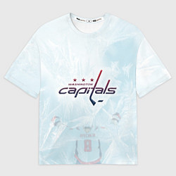 Футболка оверсайз мужская Washington Capitals Ovi8 Ice theme, цвет: 3D-принт