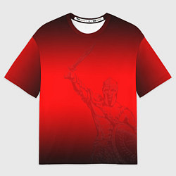 Футболка оверсайз мужская Спартак Гладиатор Red Theme, цвет: 3D-принт