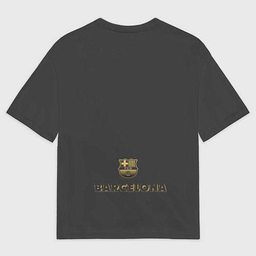 Мужская футболка оверсайз Barcelona Gold-Graphite Theme / 3D-принт – фото 2