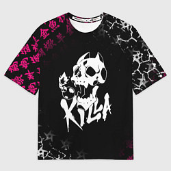 Мужская футболка оверсайз JOJO KILLER QUEEN КИЛЛЕР КВИН KILLA ЧЕРЕП