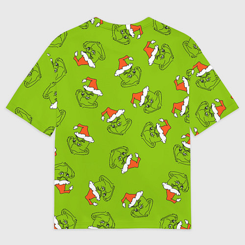 Мужская футболка оверсайз Гринч Укротитель рождества / 3D-принт – фото 2