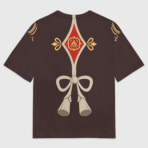 Мужская футболка оверсайз КОСТЮМ ХУ ТАО HU TAO / 3D-принт – фото 2