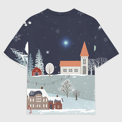 Мужская футболка оверсайз Снеговики и Мишки 2022 / 3D-принт – фото 2