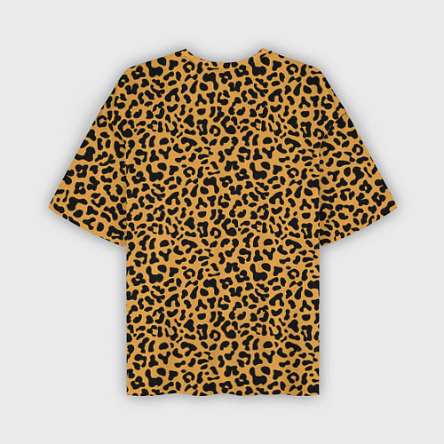 Мужская футболка оверсайз Леопард Leopard / 3D-принт – фото 2