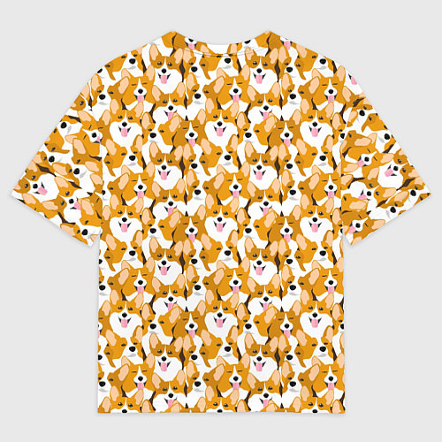 Мужская футболка оверсайз Собаки Корги / 3D-принт – фото 2