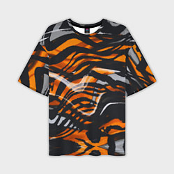 Футболка оверсайз мужская Окрас тигра, цвет: 3D-принт
