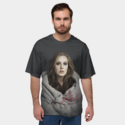 Футболка оверсайз мужская Фото Адель, цвет: 3D-принт — фото 2