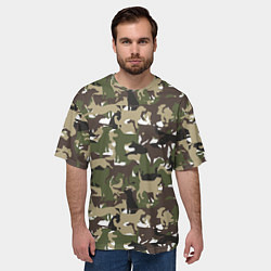 Футболка оверсайз мужская Камуфляж из Собак Camouflage, цвет: 3D-принт — фото 2