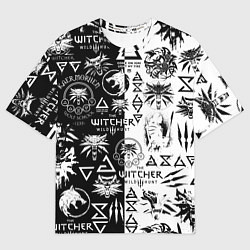 Футболка оверсайз мужская THE WITCHER LOGOOMBING ВЕДЬМАК ПАТТЕРН, цвет: 3D-принт