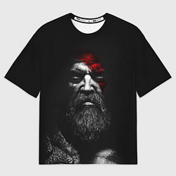 Футболка оверсайз мужская ЛИЦО КРАТОСА, БОГ ВОЙНЫ GOD OF WAR, цвет: 3D-принт