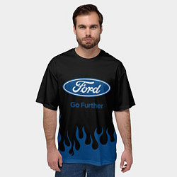 Футболка оверсайз мужская FORD, ФОРД ОГОНЬ, цвет: 3D-принт — фото 2