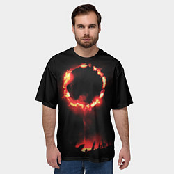 Футболка оверсайз мужская DARK SOULS PRAISE THE SUN, цвет: 3D-принт — фото 2
