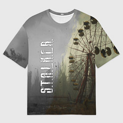 Мужская футболка оверсайз СТАЛКЕР 2 КОЛЕСО ОБОЗРЕНИЯ