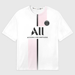 Мужская футболка оверсайз Neymar 10 PSG Pink Theme